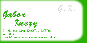 gabor knezy business card